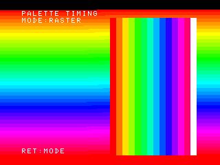 テスト 1 パレットのラスター(openMSX)