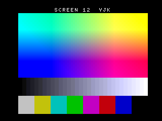 SCREEN 12 の YJK(openMSX)